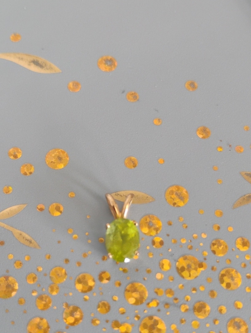Peridot 14 K Gold Pendant - Picture 6 of 7